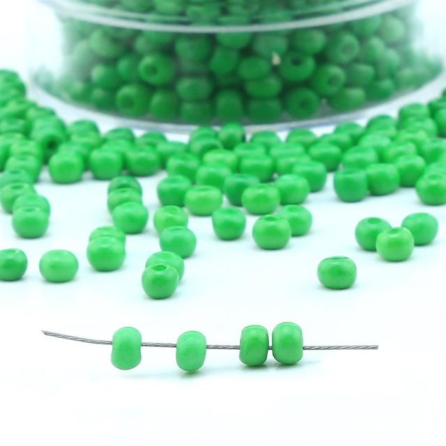 Çek Kum Boncuk Yeşil 8/0 3 mm
