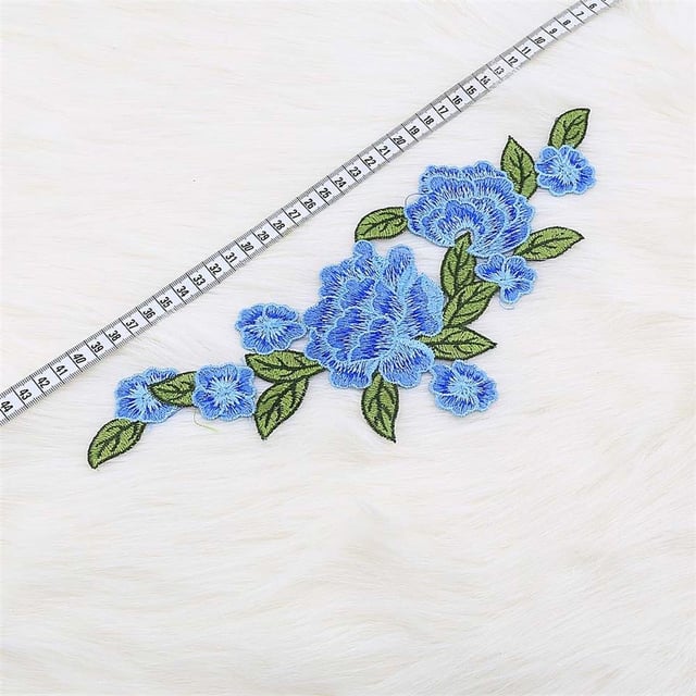 Çiçek Motif Nakış Dantel Aplik