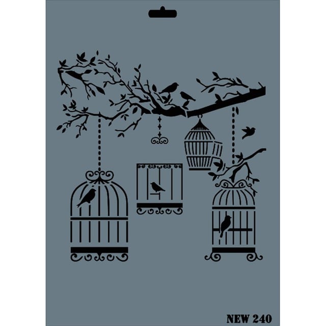 Dalda Kafes Set Stencil Şablon 25X35 cm - Rich New 240