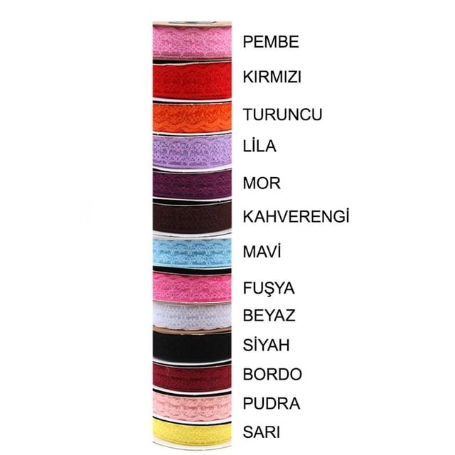 Dantel Şerit 2 cm, 25 Metre