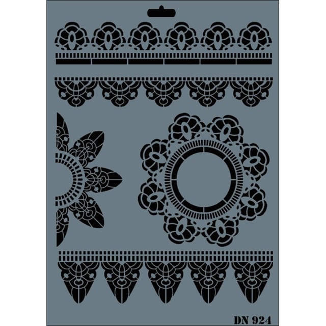 Dantel Stencil 25X35 cm - Rich DN 924