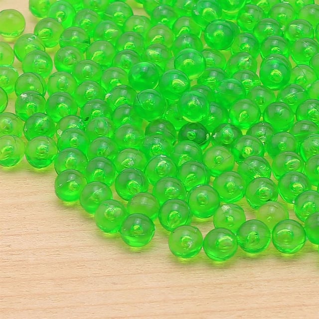 Deliksiz Plastik Boncuk 4 mm Açık Yeşil