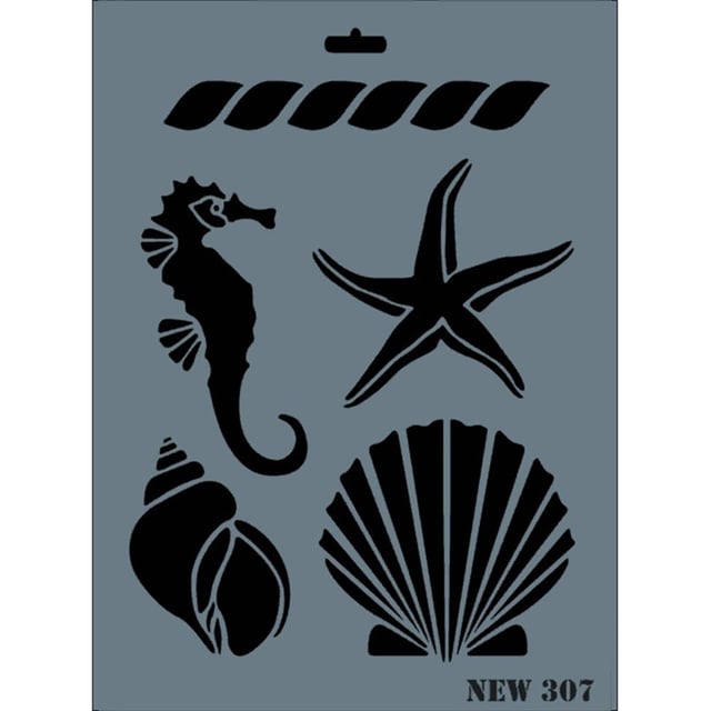 Deniz Mahsülleri Set Stencil Şablon 25X35 cm - Rich New 307