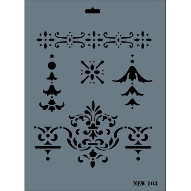 Desen Stencil Şablon 25X35 cm - Rich New 103
