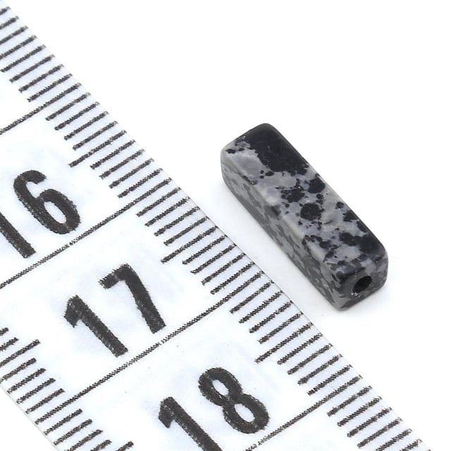 Dikdörtgen Obsidyen Taşı Boncuk