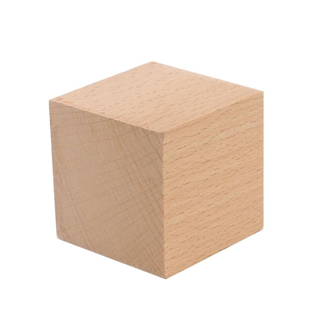Doğal Ahşap Küp Blok 5 cm