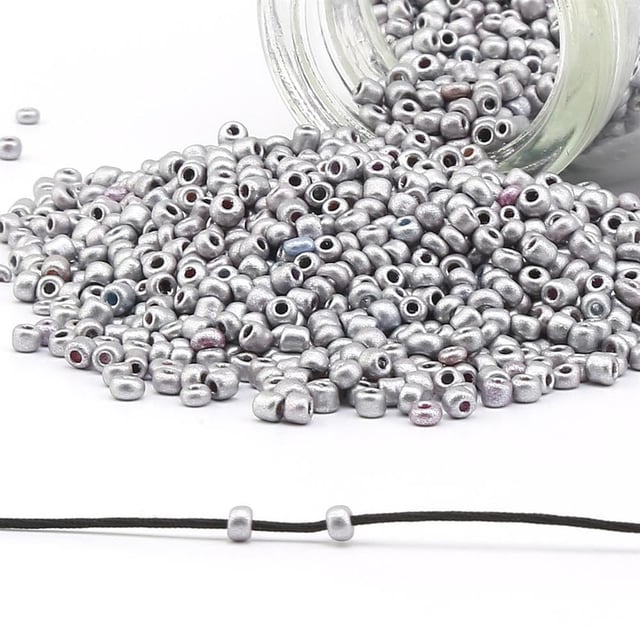 Dökme Kum Boncuk Gümüş 11/0 2 mm