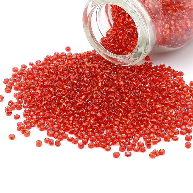 Dökme Kum Boncuk Şeffaf Kırmızı 11/0 2 mm