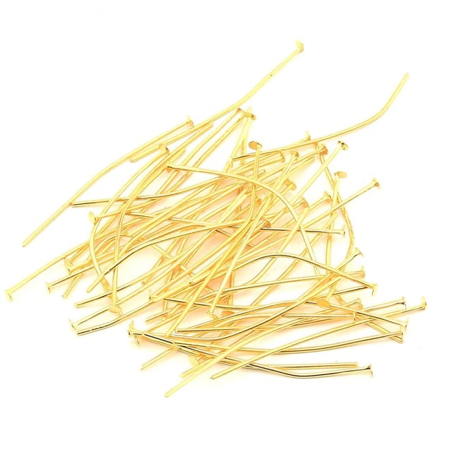 Düz Başlı Takı ve Tesbih Çivisi Gold 10 Adet