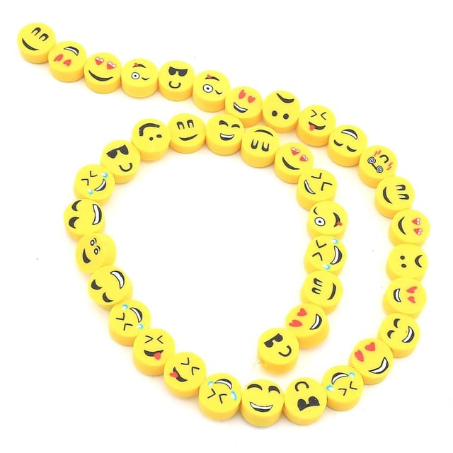 Emoji Şeklinde Fimo Dizi Boncuk