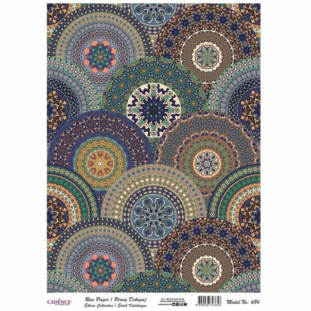 Etnik Koleksiyon Pirinç Dekopaj Kağıdı 30x42 cm - Model 684