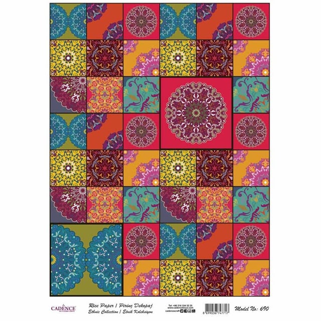 Etnik Koleksiyon Pirinç Dekopaj Kağıdı 30x42 cm - Model 690
