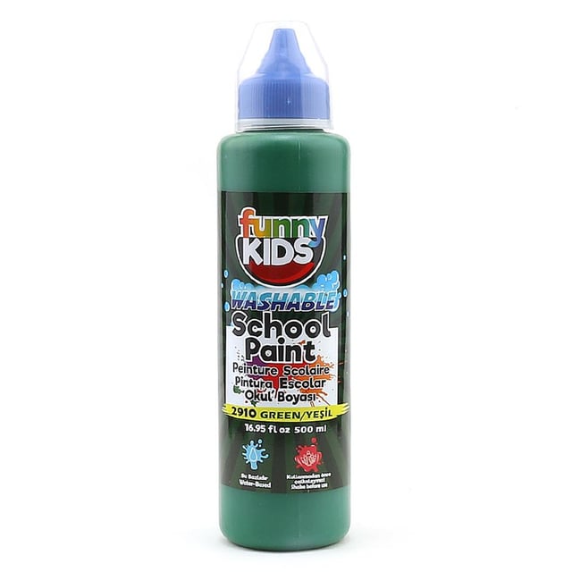Funny Kids Yıkanabilir Akrilik Okul Boyası 500 ml Yeşil