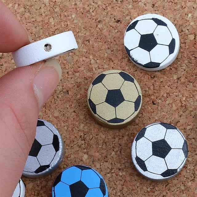 Futbol Topu Figürlü, Ahşap Emzik Boncuğu