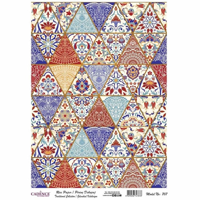 Geleneksel Koleksiyon Pirinç Dekopaj Kağıdı 30x42 cm - Model 707
