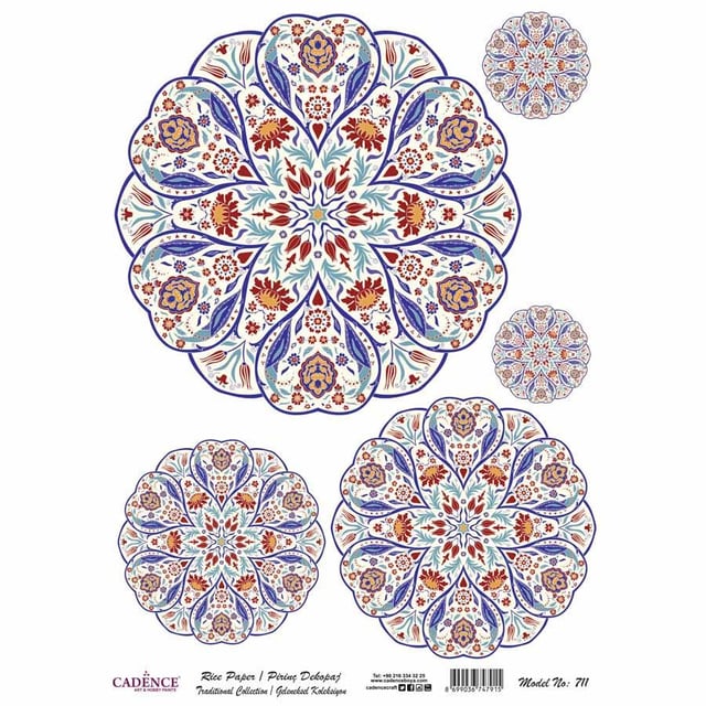 Geleneksel Koleksiyon Pirinç Dekopaj Kağıdı 30x42 cm - Model 711