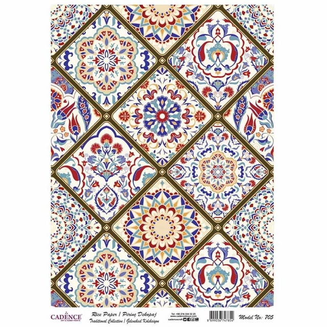 Geleneksel Koleksiyon Pirinç Dekopaj Kağıdı 30x42 cm - Model 705