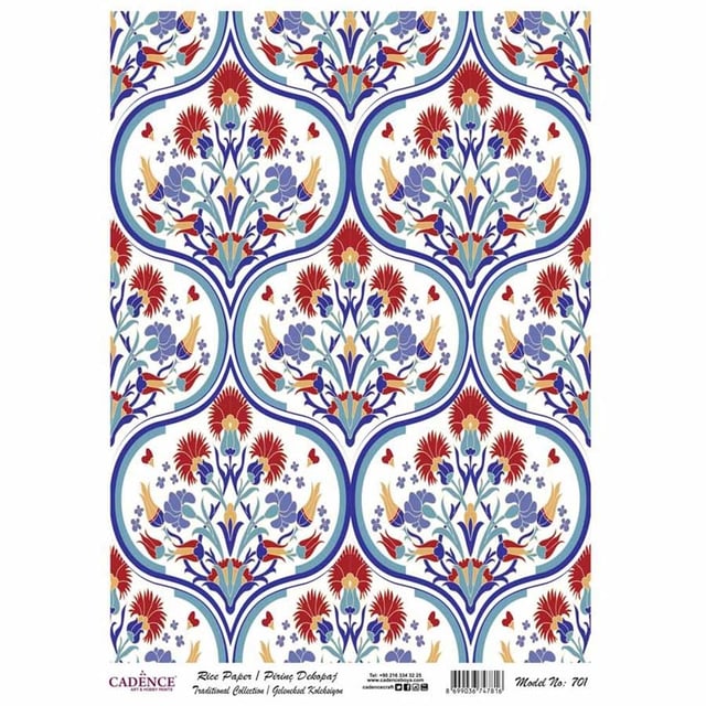 Geleneksel Koleksiyon Pirinç Dekopaj Kağıdı 30x42 cm - Model 701
