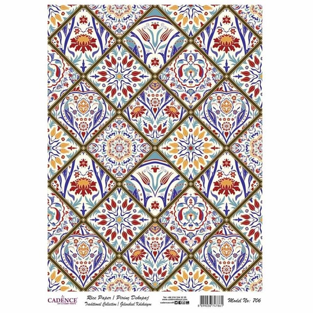 Geleneksel Koleksiyon Pirinç Dekopaj Kağıdı 30x42 cm - Model 706