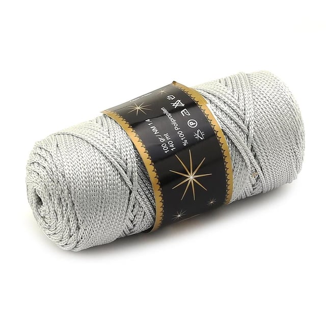 Gümüş Polyester Makrome ipi