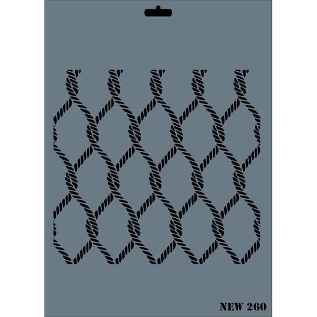 Halat İp Stencil Şablon 25X35 cm - Rich New 260