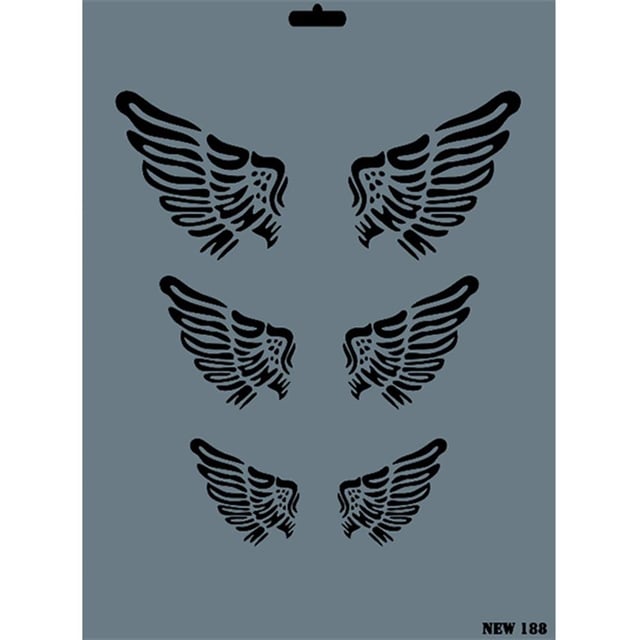 Kanat Stencil Şablon 25X35 cm - Rich New 188