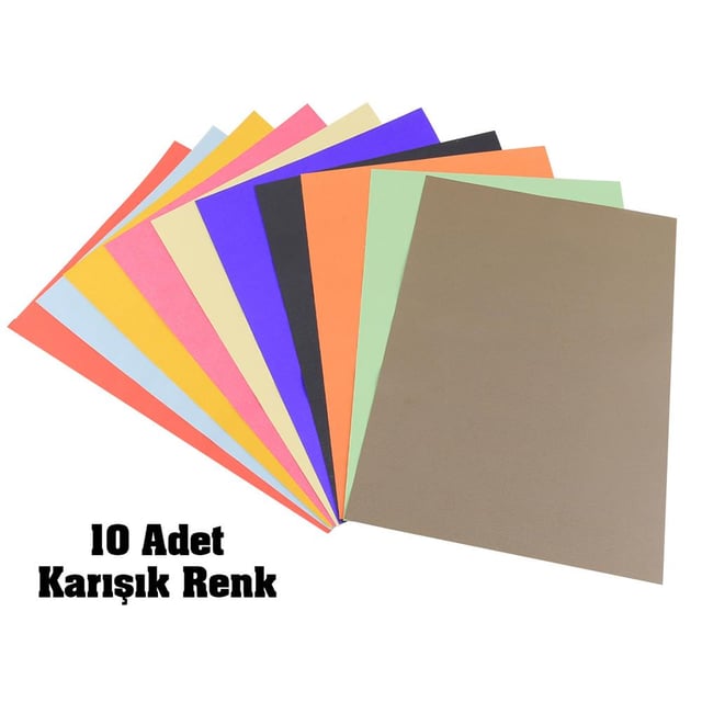 Karışık Renk Fon Kartonu 25X35 10 Adet