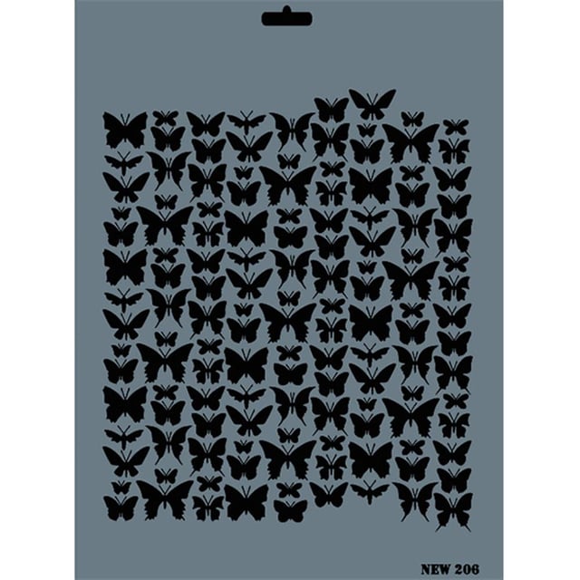Kelebek Set Stencil Şablon 25X35 cm - Rich New 206