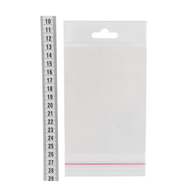 Kendinden Bantlı Askılı Jelatin Poşet 10 cm X 20 cm