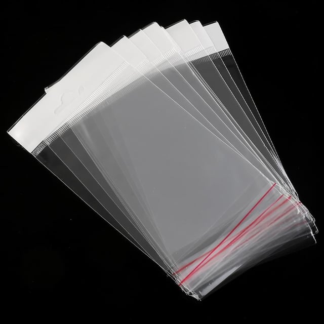 Kendinden Bantlı Askılı Jelatin Poşet 10 cm X 20 cm