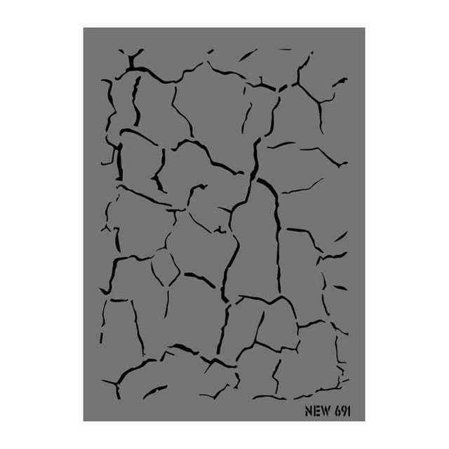 Kırık Duvar Stencil Şablon 25X35 cm - Rich New 691