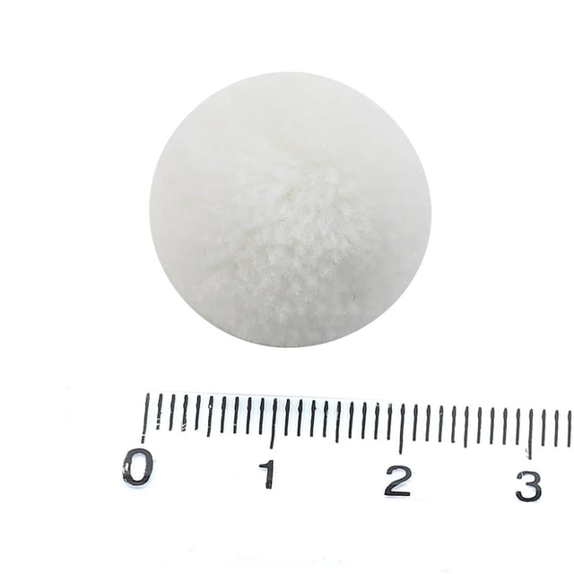 Kirli Beyaz Yün Ponpon 2 cm 10 Adet