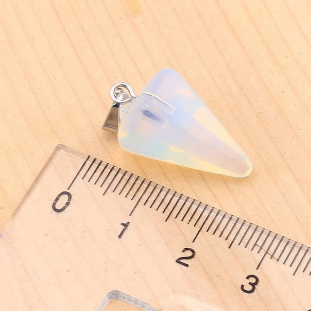 Konik Piramit Opal Kolye Ucu