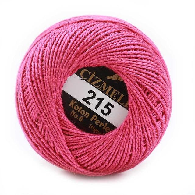 Koton Perle No:8 Etamin Kanaviçe Nakış ipliği 215 Pembe