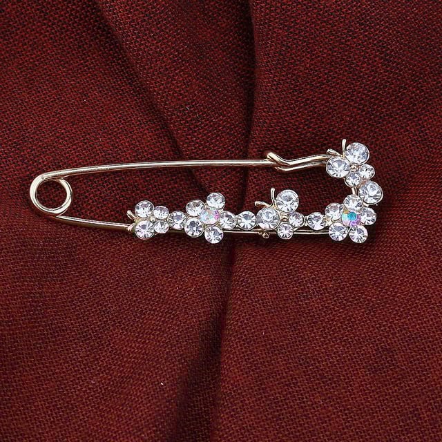 Kristal Taşlı, Çengelli İğne Formunda Broş