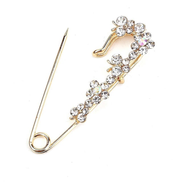 Kristal Taşlı, Çengelli İğne Formunda Broş