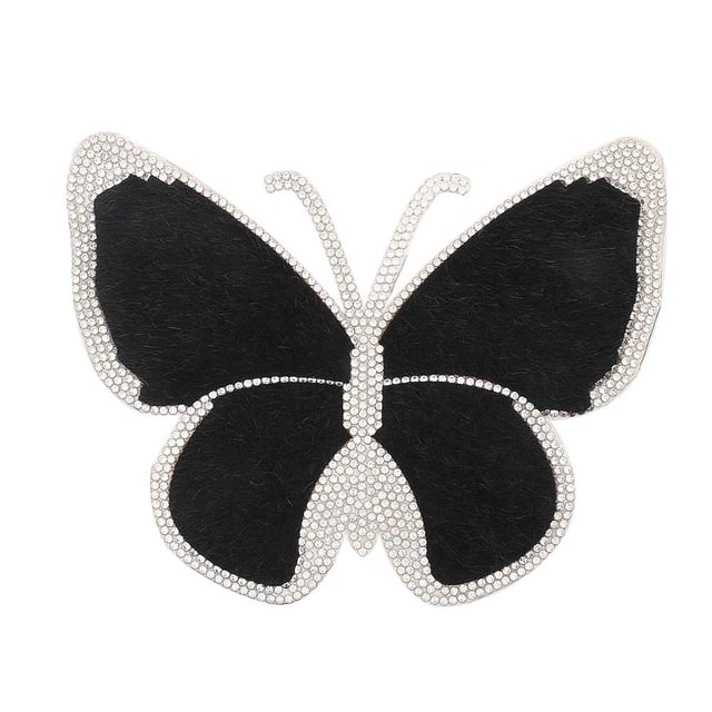 Kristal Taşlı Keçe Kelebek Motif