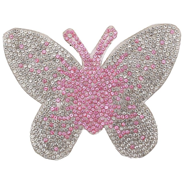 Kristal Taşlı Kelebek Aplik 6 x 8 cm