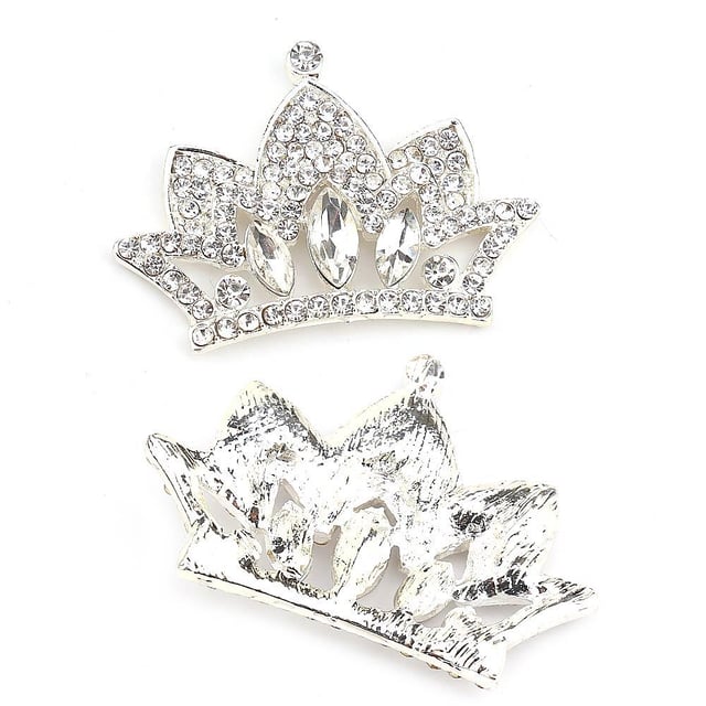 Kristal Taşlı Metal Taç Süs