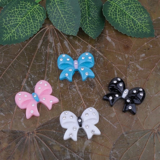 Kristal Taşlı Polyester Fiyonk (5 adet)