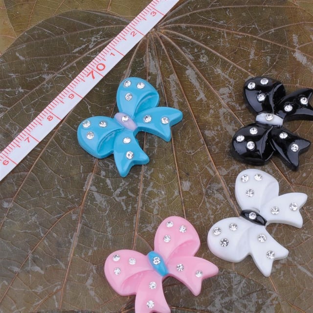 Kristal Taşlı Polyester Fiyonk (5 adet)