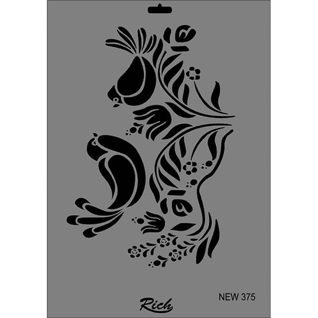 Kuş Stencil Şablon 25X35 cm - Rich New 375