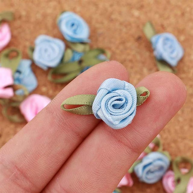 Mini Kumaş Gül 10 adet