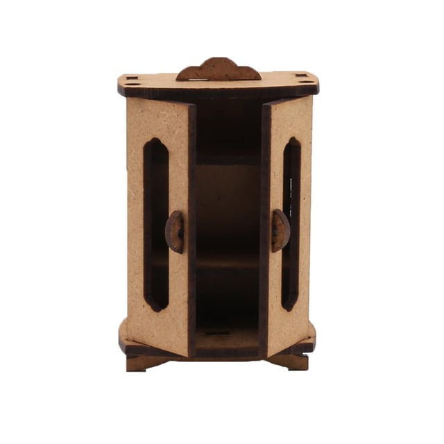 Minyatür Ahşap İki Kapaklı Dolap Obje