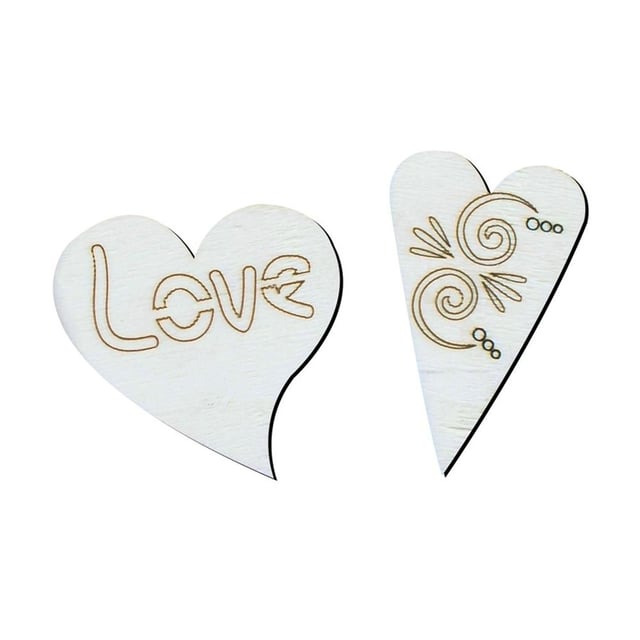 Minyatür Ahşap Love Kalp Objeler