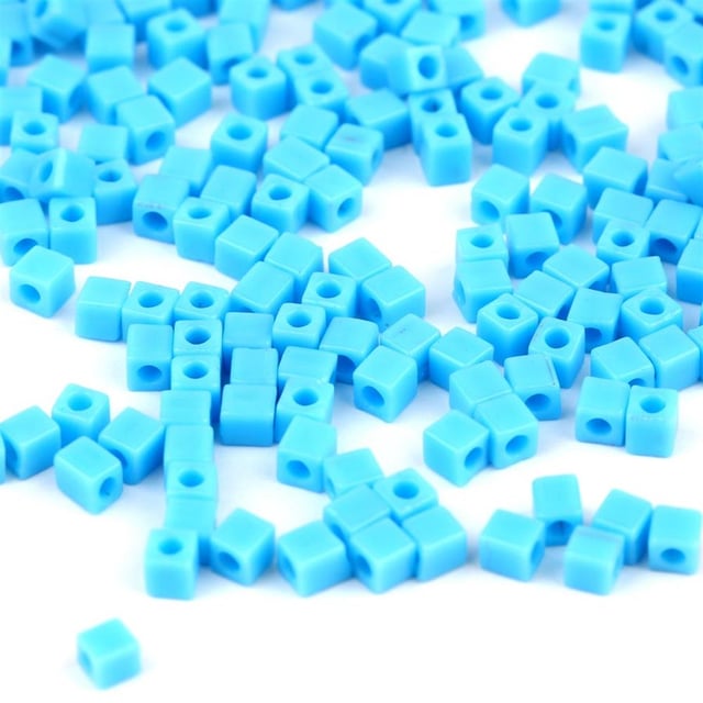 Miyuki Square Cube 3 mm Açık Mavi Boncuk