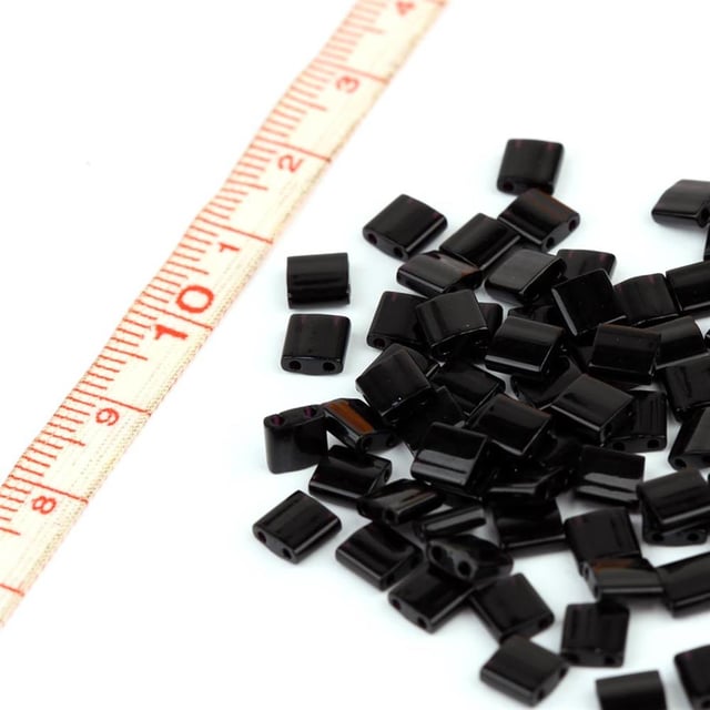 Miyuki Tila Bead 5*5 mm Siyah Boncuk