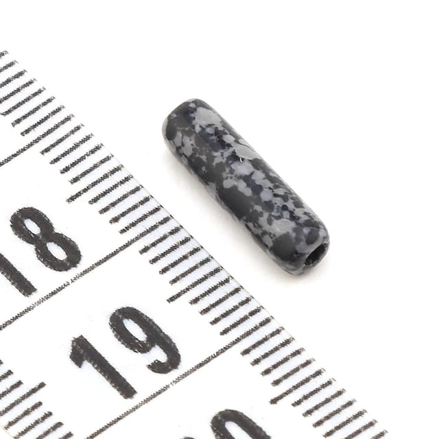 Obsidyen Taşı Boru Boncuk 10 adet