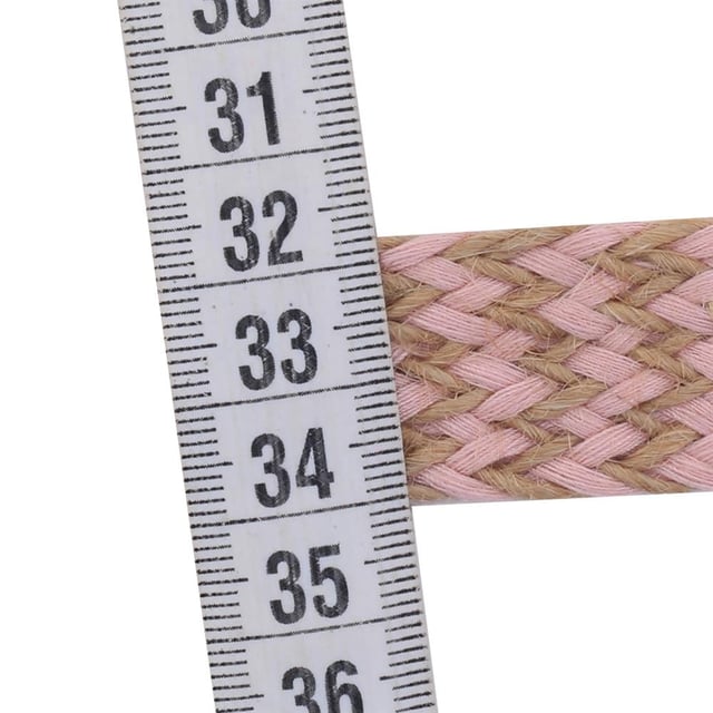 Örme Jüt Şerit Pembe