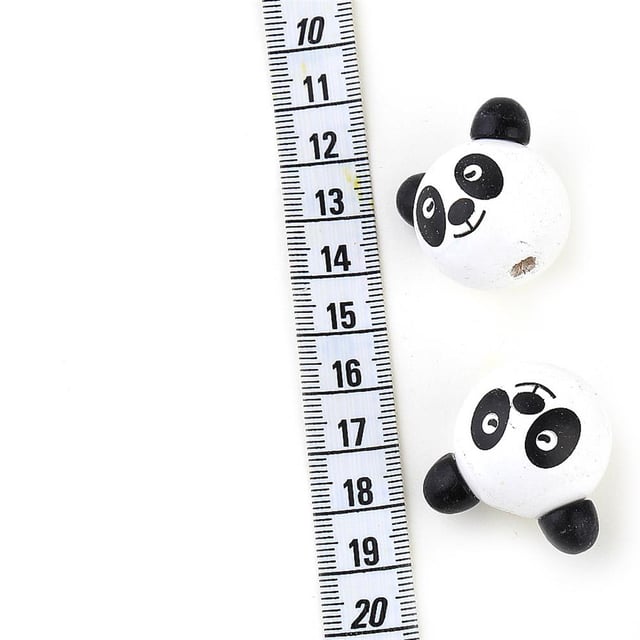 Panda Figür, Ahşap Emzik Zinciri Boncuğu